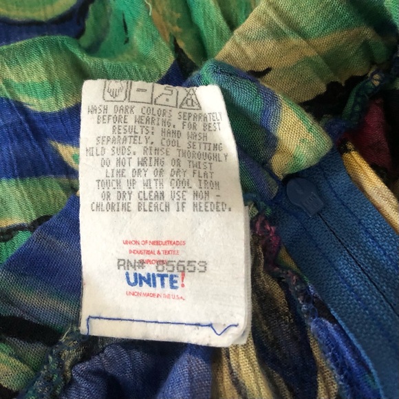 Skirt VTG 90´s colorful Hawaiian floral print - Picture 4 of 6